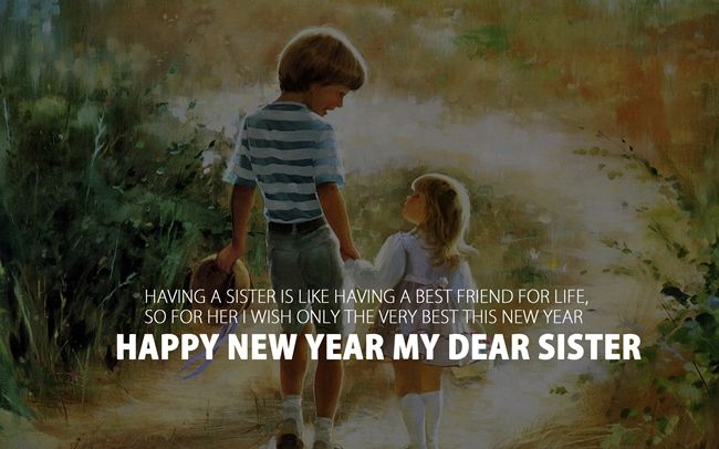 Happy New Year Wishes For Sister