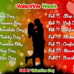 Valentine Week List: The Timetable Calendar