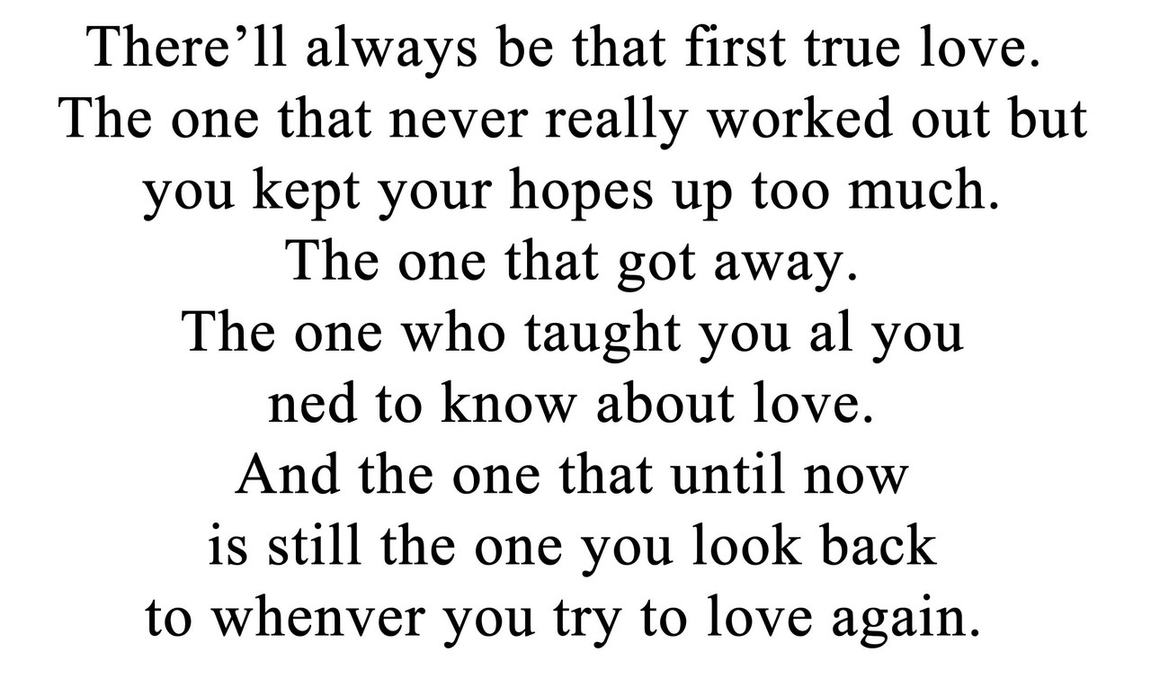 Your First Love Quotes Tumblr